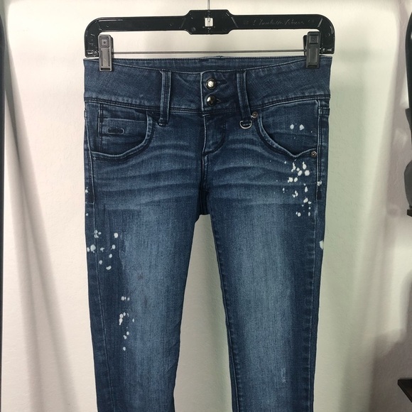 𝅺bebe Skinny Paint Splatter Ankle Jeans - Picture 3 of 8